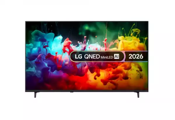 Телевизор LG 65QNED71B3B., 65" 4K QNED MiniLED Smart TV, 3840x2160, DVB-T2/C/S2, Alpha 7 AI Processor, HDR10 / HLG, webOS 26 ThinQ, VRR / ALLM / HGiG, 4K Super Upscaling, WiFi 5, Bluetooth 5.3, AirPlay 2, LAN, CI, HDMI, AI Sound Pro, Google Cast, 2 pole Stand