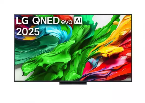 Телевизор LG 65QNED87A3B, 65" 4K QNED MiniLED  HDR Smart TV, 100Hz, 3840x2160, DVB-T2/C/S2, Alpha 8 AI Processor 4K, HDR 10, webOS 25 ThinQ,  FreeSync, VRR 120Hz, Multi View, 4K Upscaling, Wi-Fi 6, Voice Controll, BT 5.3, AirPlay 2, CI, HDMI eARC, SPDIF, Silver