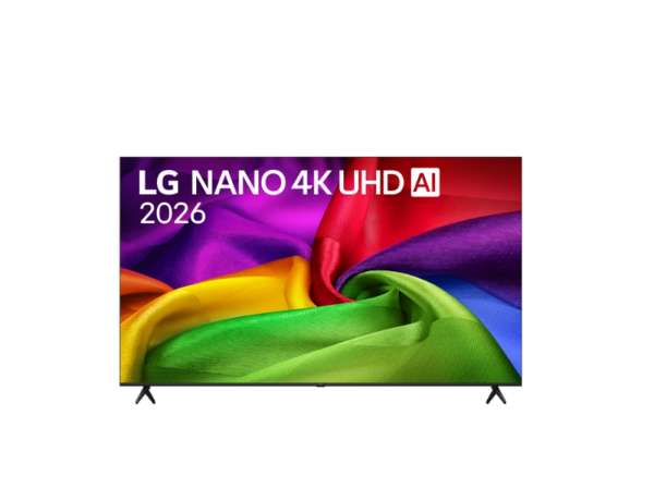 Телевизор LG 85NU800B3LA, 85" NANO 4K UHD, 3840x2160, DVB-T2/C/S2, AI Alpha 7, HDR 10, webOS 26, ThinQ AI, VRR, ALLM, HGiG, WiFi, Clear Voice, 4K Super Upscaling, Bluetooth 5.3, Hdmi e-ARC , CI, LAN, AirPlay2, AI Sound Pro, Google Cast, 2 Pole stand, Black