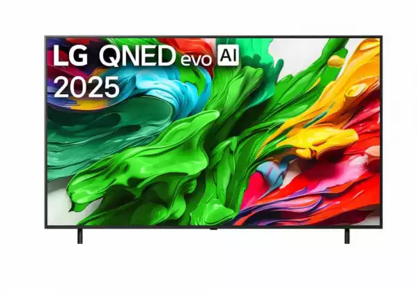 Телевизор LG 86QNED85A3C, 86" 4K QNED HDR Smart TV, 3840x2160, 120Hz Native (VRR 144Hz), DVB-T2/C/S2, ?8 AI, HDR 10 PRO, webOS 25 ThinQ, 4K Upscaling, WiFi 6, Dolby Vision, FreeSync, Google Cast, Bluetooth 5.3, AirPlay 2, LAN, CI, HDMI, SPDIF, 2 pole Stand