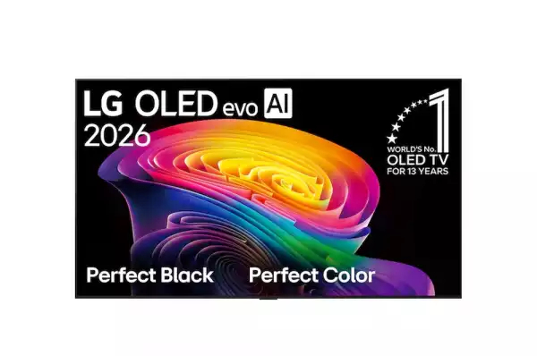 Телевизор LG OLED42C61LA, 42" OLED evo, 4K (3840 x 2160), DVB-C/T2/S2, Alpha 11 AI 4K Gen3, 120Hz Native (VRR 165Hz), ThinQ AI, HDR10, NVIDIA G-SYNC, AMD FreeSync, Dolby Vision, Dolby Atmos, AI Agent, Wi-Fi 6E, Bluetooth, eARC (HDMI 2), USB, Airplay 2, CI slot, Mu