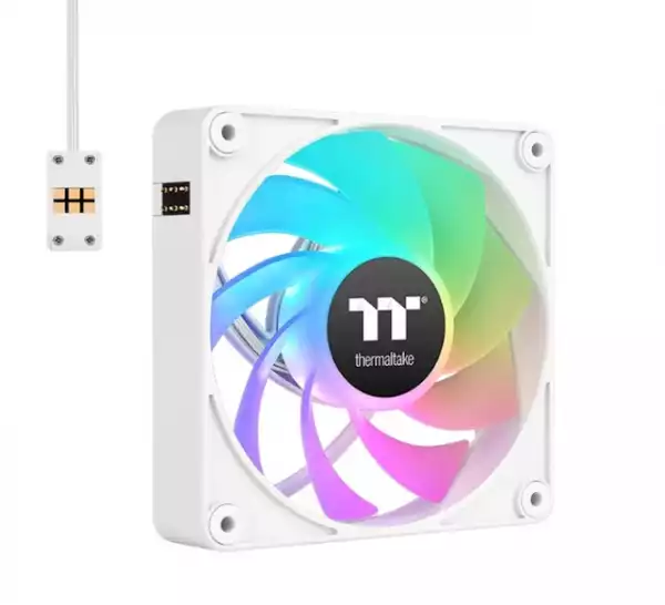 Thermaltake CT120 EX Reverse ARGB Sync PC Cooling Fan 3 Pack Magnetic Connect White
