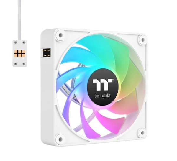 Thermaltake CT120 EX Reverse ARGB Sync PC Cooling Fan 3 Pack Magnetic Connect White