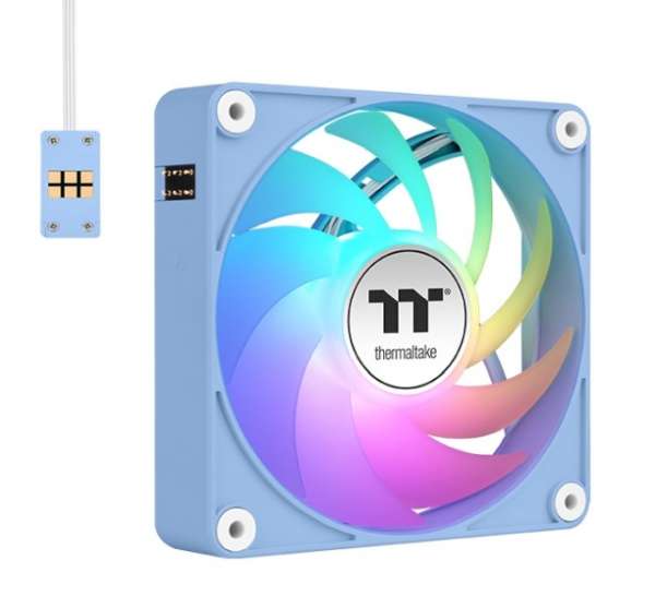 Thermaltake CT140 EX ARGB Sync PC Cooling Fan 3 Pack Magnetic Connect Hydrangea Blue