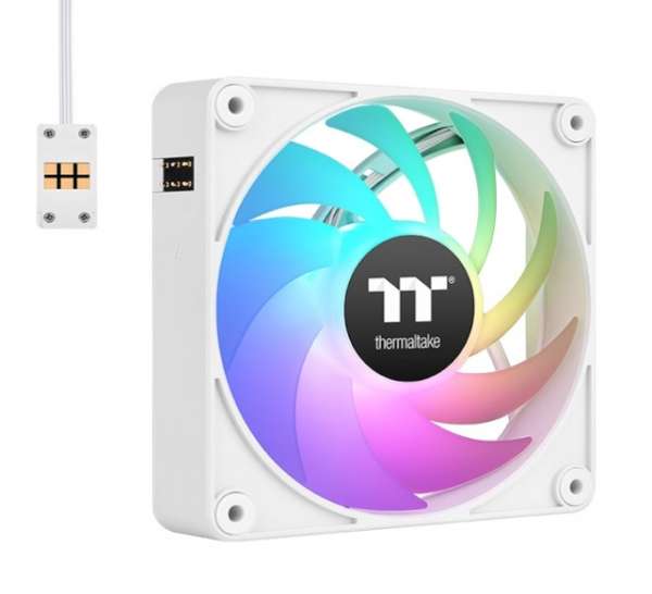 Thermaltake CT140 EX ARGB Sync PC Cooling Fan 3 Pack Magnetic Connect White
