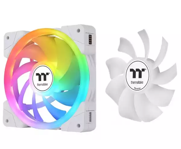 Thermaltake SWAFAN EX14 ARGB PC Cooling Fan TT Premium Edition 3 Fan Pack White
