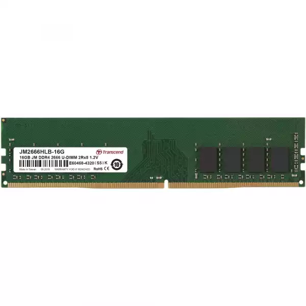 Transcend 16GB JM DDR4 2666Mhz U-DIMM 2Rx8 1Gx8 CL19 1.2V