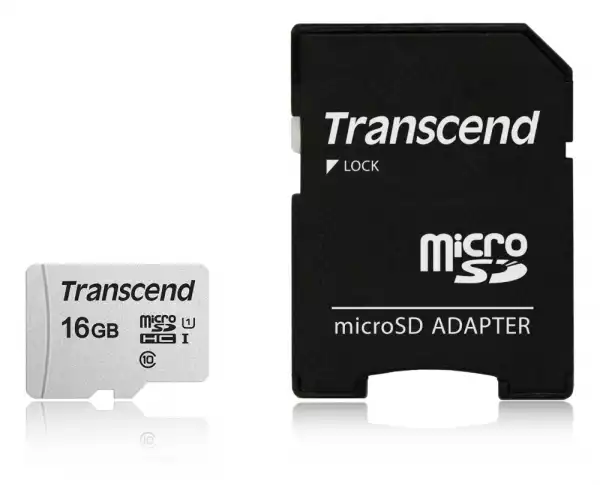 Transcend 16GB microSD w/ adapter UHS-I U1