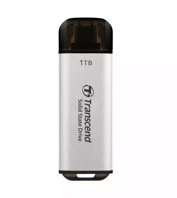 Transcend 1TB, USB External SSD, ESD300S, USB 10Gbps, Type C, Silver