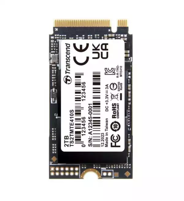 Transcend 2TB, M.2 2242, PCIe Gen4x4, NVMe, 3D TLC, DRAM-less