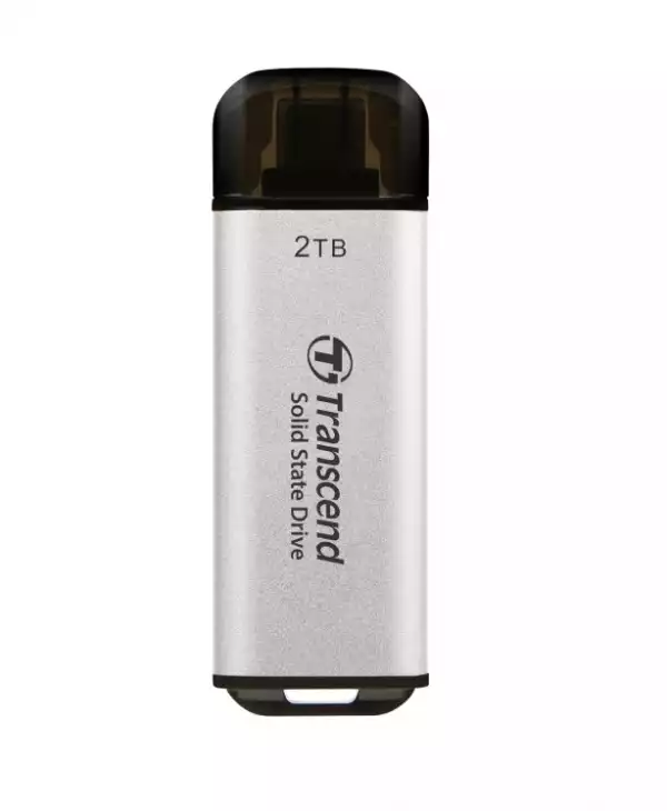 Transcend 2TB, USB External SSD, ESD300S, USB 10Gbps, Type C, Silver