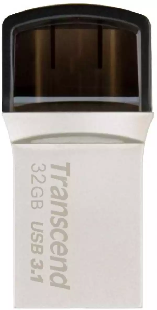 Transcend 32GB JETFLASH 890S, USB 3.1 Type C, Silver Plating