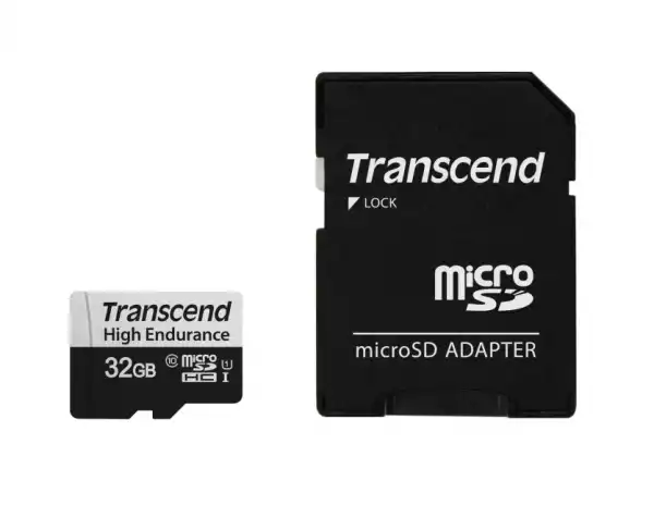 Transcend 32GB micro SD w/ adapter U1, High Endurance