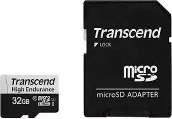 Transcend 32GB micro SD w/ adapter U1, High Endurance