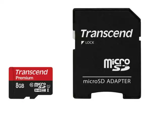 Transcend 8GB micro SDHC UHS-I Premium (with adapter, Class 10)