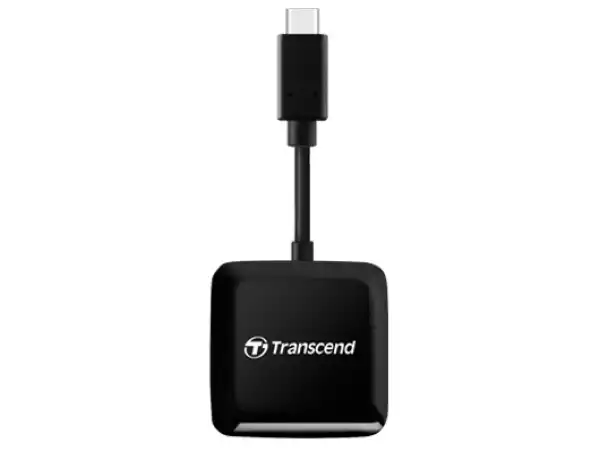 Transcend SD/microSD Card Reader, USB 3.2 Gen 1, Black, Type C