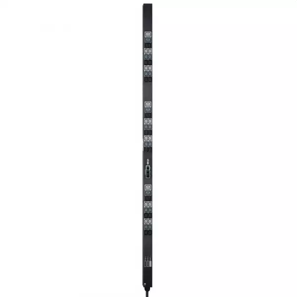 Tripp Lite by Eaton 11.5kW 3-Phase Local Metered PDU, 208-240V (36 C13 & 9 C19), IEC-309 16/20A Red, 360-415V Input, 6 ft. (1.83 m) Cord, 0U Vertical