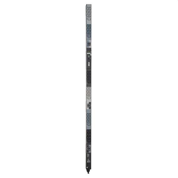 Tripp Lite by Eaton 3-Phase Local Metered PDU, 23kW, 42 208-240V outlets (36 C13, 6 C19), IEC309 32A Red (3P+N+E) 360-415V Input, 0u vertical, TAA