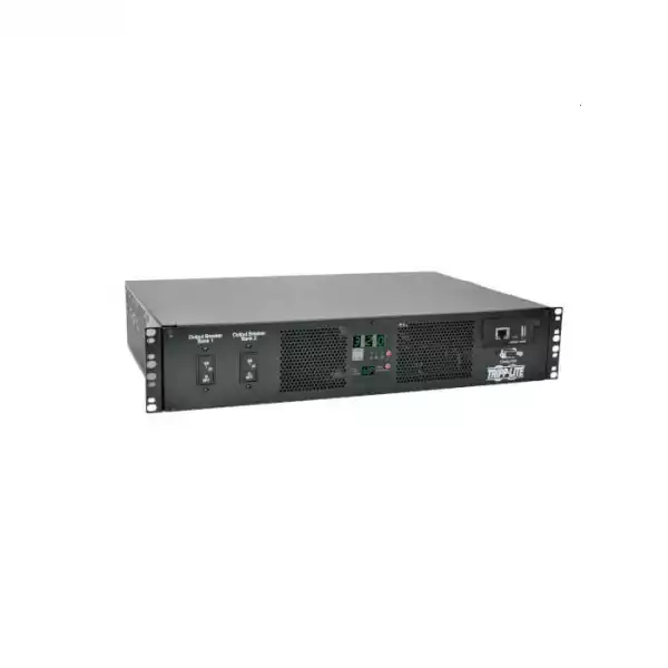 Tripp Lite by Eaton 7.7kW Single-Phase Switched Automatic Transfer Switch PDU, Two 200-240V IEC309 32A Blue Inputs, 16-C13 2-C19 Outlets, 2U, TAA