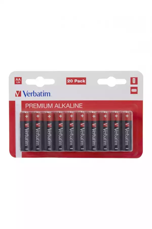 Verbatim ALKALINE BATTERY AA 20 PACK (HANGCARD)