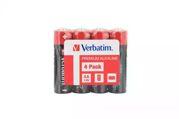 Verbatim ALKALINE BATTERY AA 4 PACK (SHRINK WRAP)