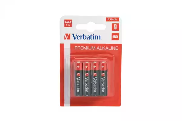 Verbatim ALKALINE BATTERY AAA 8 PACK (HANGCARD)