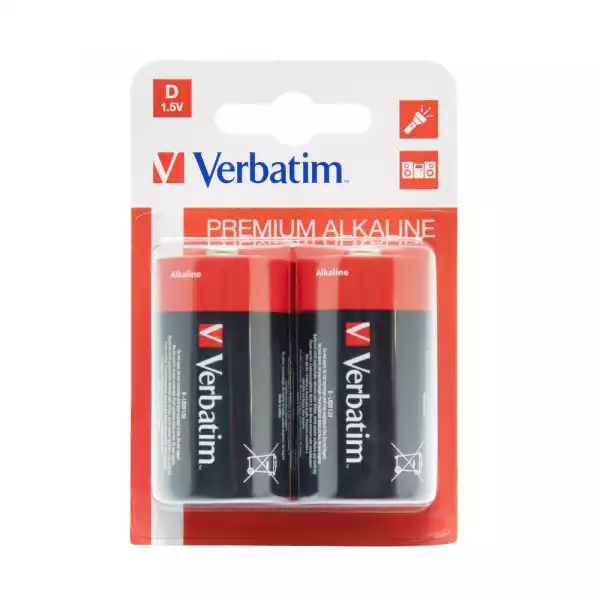 Verbatim ALKALINE BATTERY D 2 PACK (HANGCARD) Verbatim ALKALINE BATTERY D 2 PACK (HANGCARD)