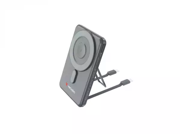Verbatim Charge "n" Go 2C Power Bank Magnetic Wireless 5000mAh with 2 USB-C Cables & Stand Grey Verbatim Charge "n" Go 2C Power Bank Magnetic Wireless 5000mAh with 2 USB-C Cables & Stand Grey