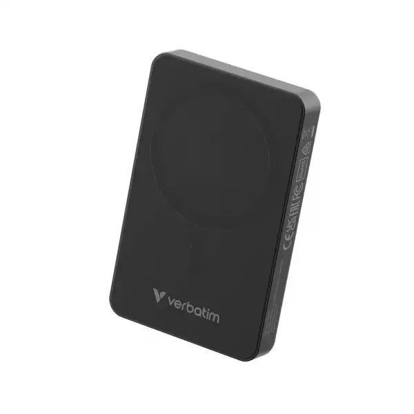 Verbatim Charge "n" Go Essentials Power Bank Magnetic Wireless 10000mAh Black Verbatim Charge "n" Go Essentials Power Bank Magnetic Wireless 10000mAh Black