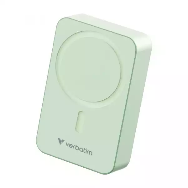 Verbatim Charge "n" Go Essentials Power Bank Magnetic Wireless 20000mAh Green