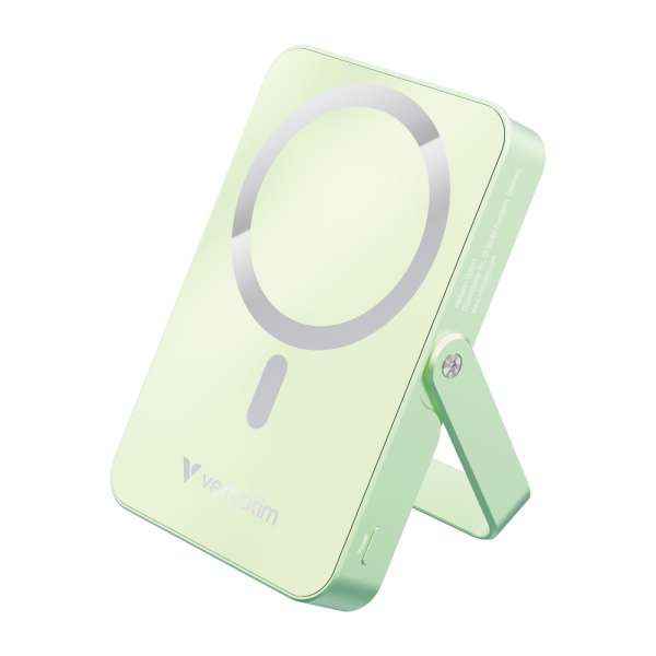 Verbatim Charge "n" Go Power Bank with Stand Magnetic Wireless 10000mAh Green