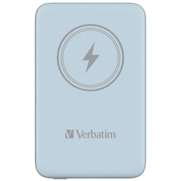 Verbatim MCP-10BE Power Pack 10000 mAh with UBS-C PD 20W / Magnetic Wireless Charging 15W Blue