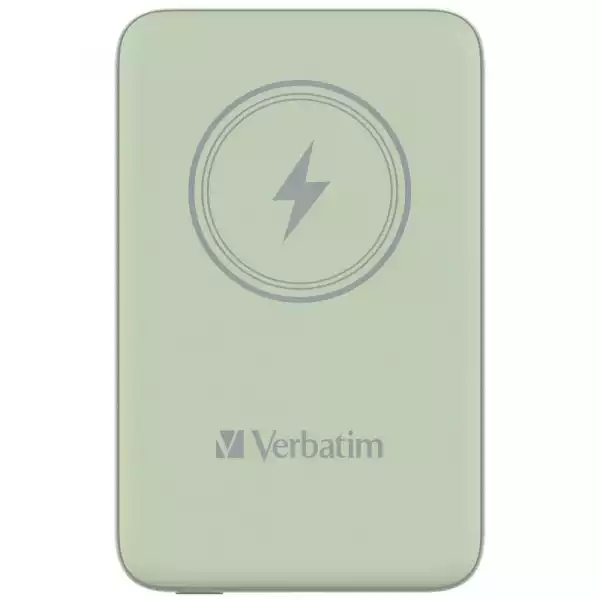 Verbatim MCP-10GN Power Pack 10000 mAh with UBS-C PD 20W / Magnetic Wireless Charging 15W Green