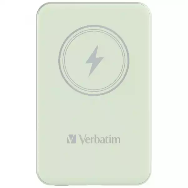 Verbatim MCP-5GN Power Pack 5000 mAh with UBS-C PD 20W / Magnetic Wireless Charging 15W Green
