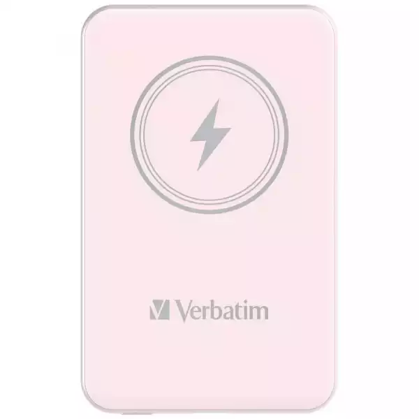 Verbatim MCP-5PK Power Pack 5000 mAh with UBS-C PD 20W / Magnetic Wireless Charging 15W Pink