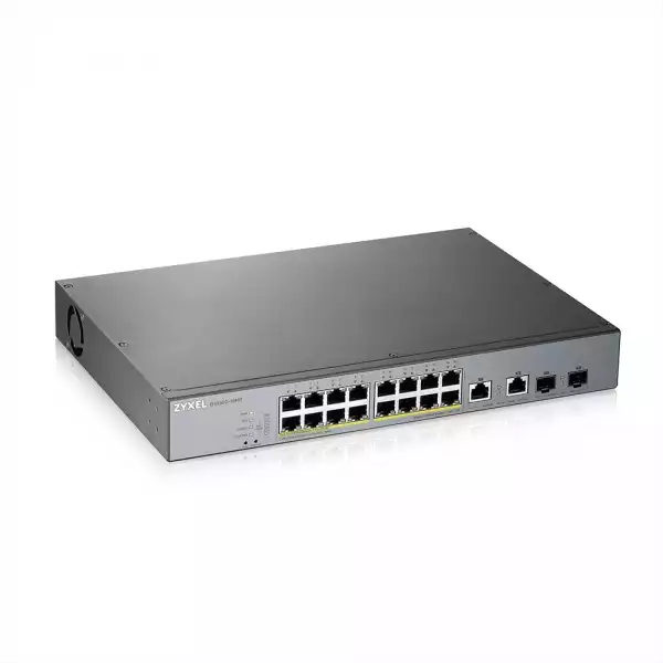 ZyXEL GS1350-18HP, 18 Port managed CCTV PoE switch, long range, 250W