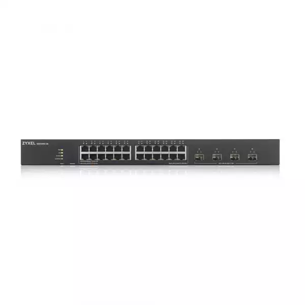 ZyXEL XGS1935-28, 28 Port Lite-L3 Smart Managed Switch, 24x Gigabit Copper and 4x 10G SFP+, hybrid mode, standalone or NebulaFlex Cloud