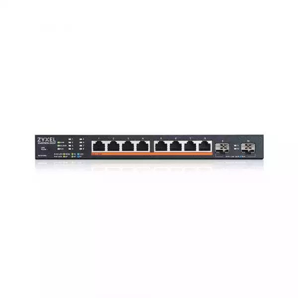 ZyXEL XMG1915-10EP, 8-port 2.5GbE, 2 SFP+, 8 x PoE++ 130W Smart Switch, hybird mode, standalone or NebulaFlex Cloud