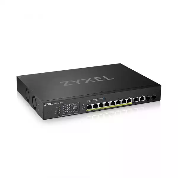 ZyXEL XS1930-12HP, 8-port Multi-Gigabit Smart Managed PoE Switch 375Watt 802.3BT, 2 x 10GbE + 2 x SFP+ Uplink ZyXEL XS1930-12HP, 8-port Multi-Gigabit Smart Managed PoE Switch 375Watt 802.3BT, 2 x 10GbE + 2 x SFP+ Uplink