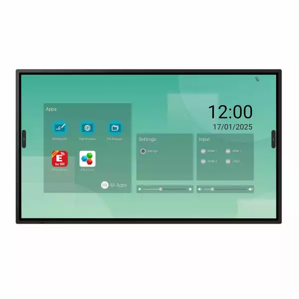 Дисплей SHARP 60006142 LM551, 55", AG, Infrared multi touch, VA panel, 4K UHD 3840 x 2160, 500cd/m2, 8ms, 5000:1, Android 14, 4GB RAM, 32GB Storage, Arm Cortex Octa Core, 18/7, 3x HDMI, USB-C, LAN, 3x USB 3.0, RS232, Speakers, BT, WLAN, Portrait, Tilt, VESA 400, Black