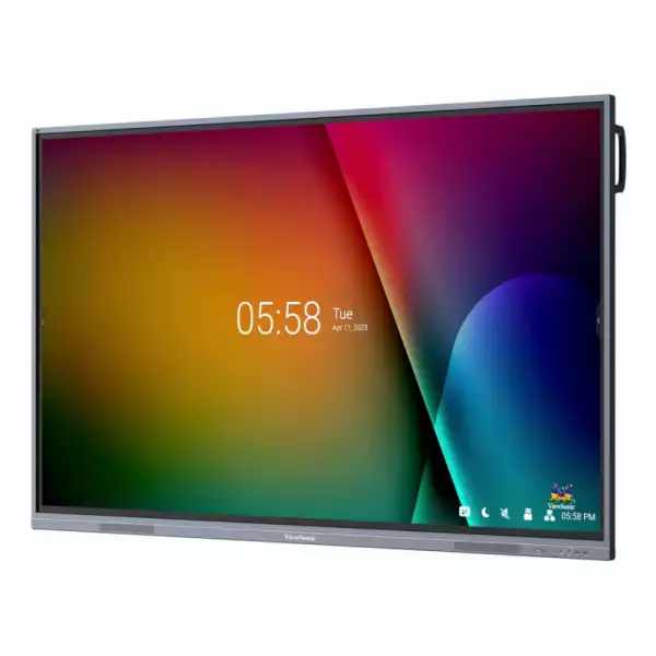 Дисплей ViewSonic IFP7533-G, 75" IPS LED panel, AG, Ultra Fine Touch, 16:9, 4K UHD 3840x2160, 8ms, 450cd/m2, 5000:1, Quad- core ARM Cortex, 8GB, 128GB storage, VGA, 3x HDMI, RS232, LAN, USB-C, 5x USB-A, HDMI Out, SPDIF, Android 13, Speakers, OPS slot, myViewBoard, VESA, Grey/Black