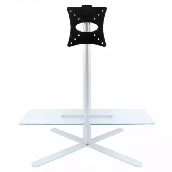 Елегантна мебел за монтаж на дисплеи OMB SMART PLANET 1200 32-55 inch, Max 35kg, Min 100x100, Max 400x400, Height 99.5 cm, Стъклен закален рафт, Hidden Cables, Chrome, product code: 0.522