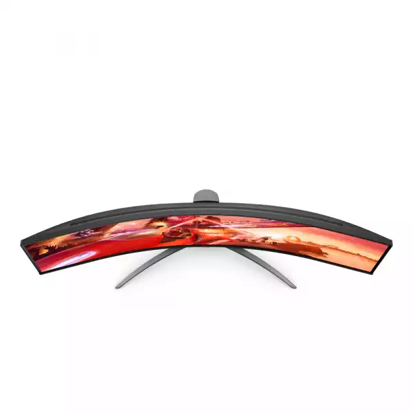 Геймърски Монитор AOC AG493UCX2 49 inch WLED Gaming Monitor, FreeSync Premium Pro, 165Hz, 1 ms, VA Panel, Curved, 5120x1440 32:9, 550cd/m2, 3000:1, 3xHDMI, Displayport, 3x USB, USB-C, Speakers, Height Adjust, Swivel, Vesa Certified DisplayHDR 400, AMD FreeSync Premium Pro, G-Sync Compatible, PxP (PIP, PBP)