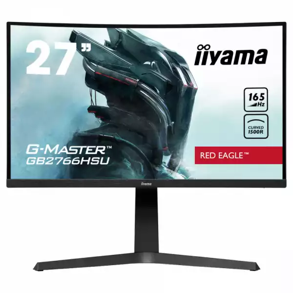 Геймърски Монитор IIYAMA GB2766HSU-B1 27 inch Game monitor, Curved, VA LED Panel, 1920x1080, 2xHDMI, Displayport, USB, 165Hz, 1ms, 250cd/m2, Flickerfree, speakers, Height adjustment Геймърски Монитор IIYAMA GB2766HSU-B1 27 inch Game monitor, Curved, VA LED Panel, 1920x1080, 2xHDMI, Displayport, USB, 165Hz, 1ms, 250cd/m2, Flickerfree, speakers, Height adjustment