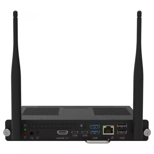Компютър IIYAMA OPC51104BC-1, Intel Core i5-11300H, TPM 2.0, 8GB DDR4, 256GB M.2, WiFi, Bluetooth 4 ~ 5.2, LAN, USB-C, 4x USB, HDMI Out, MIC In, Headphone connector, Windows 11 IoT Enterprise, Black