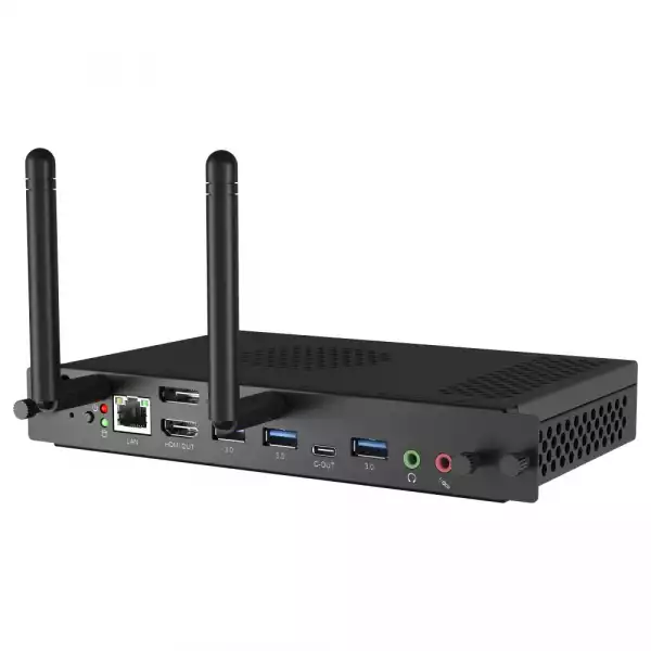 Компютър IIYAMA OPC51204BC-1, Intel Core i5-12450H, TPM 2.0, 8GB DDR4, 256GB M.2, WiFi 6, Bluetooth 5.2, LAN, USB-C, 4x USB, DP Out, HDMI Out, Mic In, Headphone connector, Windows 11 IoT Enterprise, Black