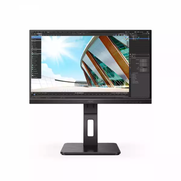 Монитор AOC 24P2C 23.8 inch WLED, IPS panel, 250cd/m2, 1920x1080, 75Hz, HDMI, Displayport,  USB-C, KVM switch, 4xUSB 3.2, speakers, Height Adjust, Swivel, Pivot, sRGB, Docking