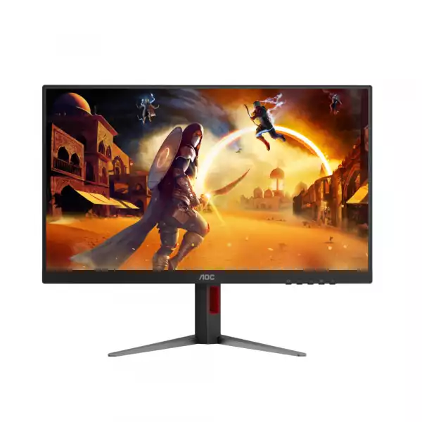Монитор AOC 27G4HA, 27", Gaming monitor, Fast IPS panel, AG, 16:9, FHD 1920x1080, 0.5ms, 200Hz, 300cd/m2, 1000:1, HDR 10, G-SYNC Compatible, Flicker Free, Low Blue Light, 2x HDMI, DP, Audio Out, Speakers, Tilt, HAS, Swivel, Pivot, VESA 100, Black