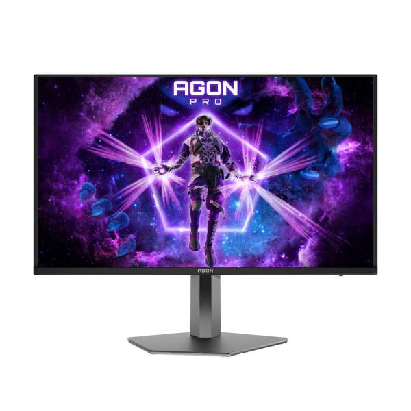 Монитор AOC AG326UZD2, 31.5 AGON Pro Gaming monitor, QD OLED panel, UHD 3840x2160, 450cd/m2, 1.5M:1, 240Hz, 0.03ms, HDR True Black 500, G-SYNC compatible, PiP+PbP, KVM, 2x HDMI, DP, 2x USB, HAS, Swivel, Tilt, Pivot, Black/Silver