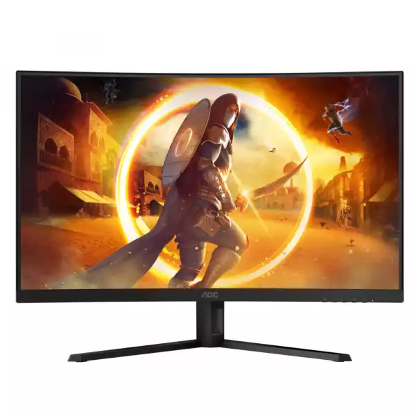 Монитор AOC CQ32G4VE, 31.5", Curved gaming monitor, VA WLED, 1500R, 16:9, QHD 2560x1440, 0.5ms, 180Hz, 300cd/m2, 3500:1, HDR10, Adaptive Sync, Flicker Free, Low Blue Light, G-Menu, 2x HDMI, DP, Audio Out, Tilt, VESA 100, Black